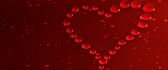 A heart from many red bubbles - HD wallpaper
