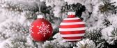 Red glittery Christmas Accessories - Happy winter holidays