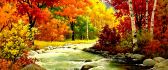 Mountain river and a wonderful Autumn landscape