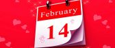 Valentines Day is in the calendar on 14th February