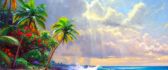 Abstract and wonderful landscape wallpaper-Island and water
