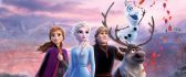 Scene from Frozen 2 - Queen Ana sister Elsa and Olaf