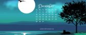 Big moon over the blue water - Calendar December 2019