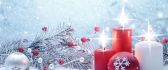 Warm light from Christmas candles - Magic moments