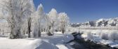 Winter season cold mountain river - HD wallpaper
